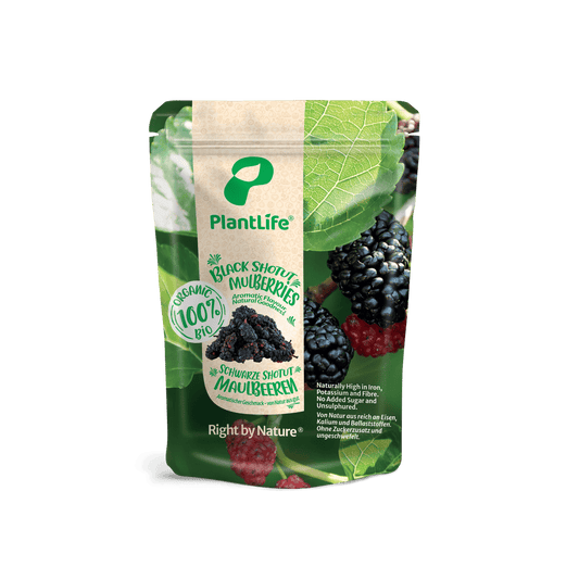 PlantLife Organic Black Mulberries - 80g