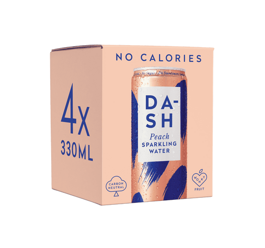 6 x Dash Water Sparkling Peach Multipack - 4x330ml