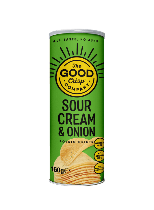 8 x The Good Crisp Company Sour Cream & Onion - 160g