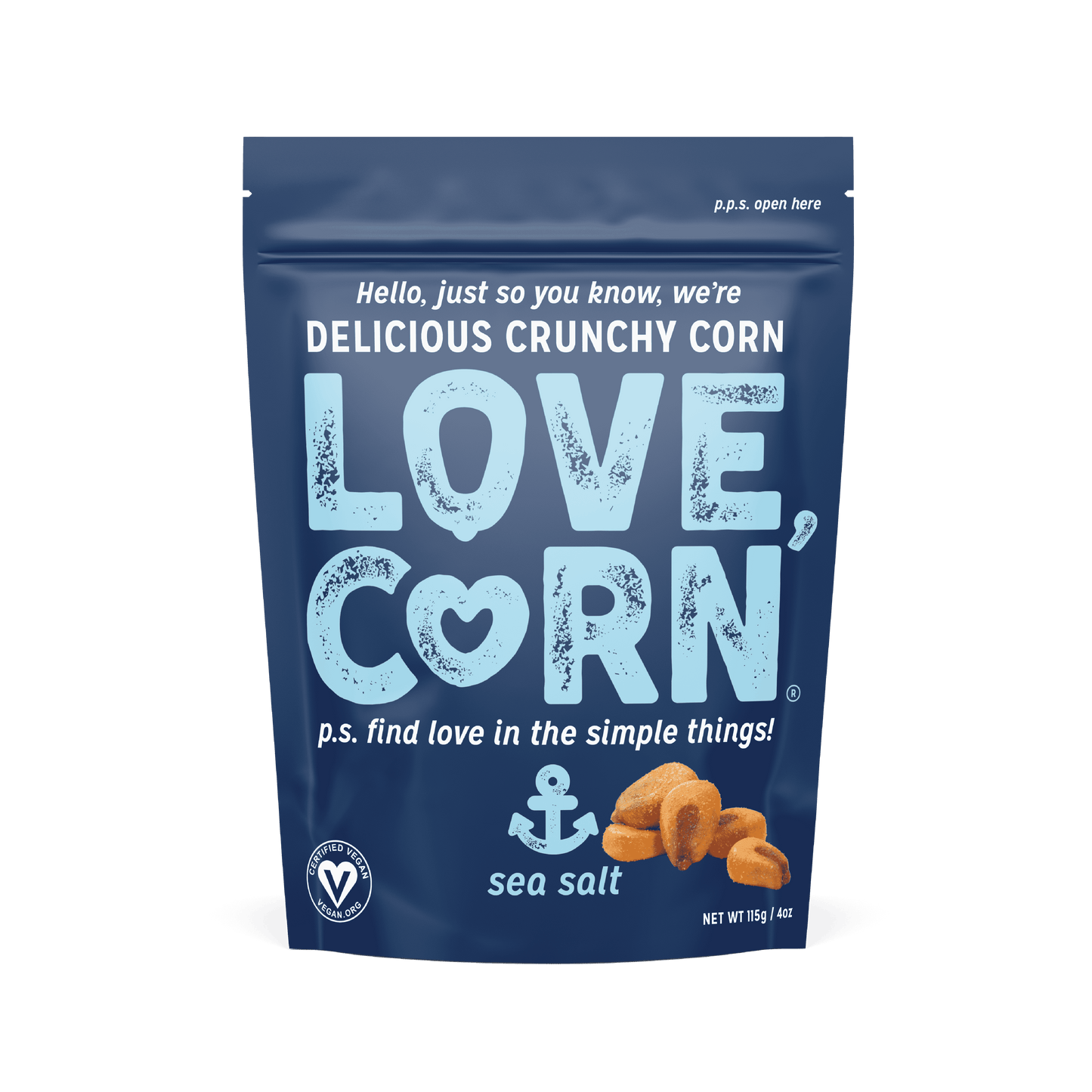6 x Love Corn Premium Crunch Corn Sea Salt - 115g