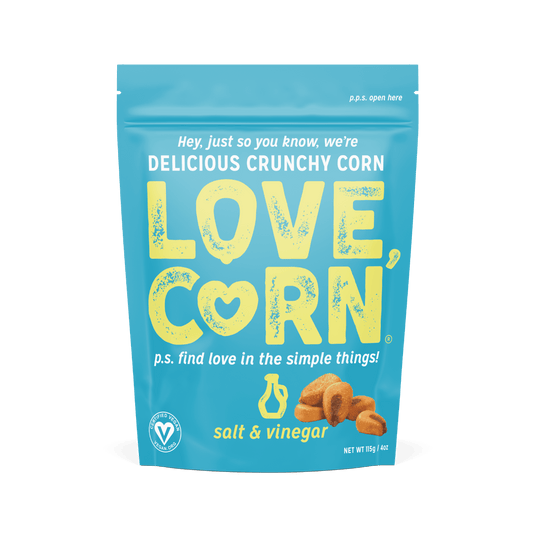 6 x Love Corn Premium Crunch Corn Salt & Vinegar - 115g