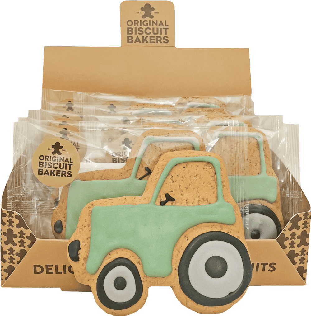 12 x Original Biscuit Bakers Iced Gingerbread Tractor - 12g