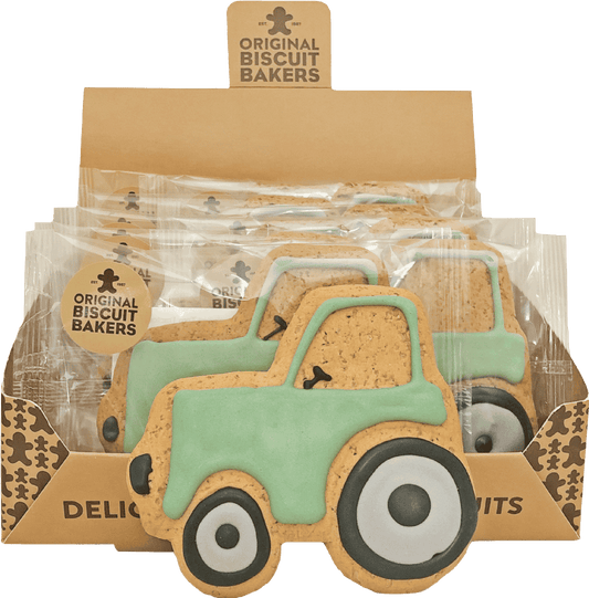 12 x Original Biscuit Bakers Iced Gingerbread Tractor - 12g