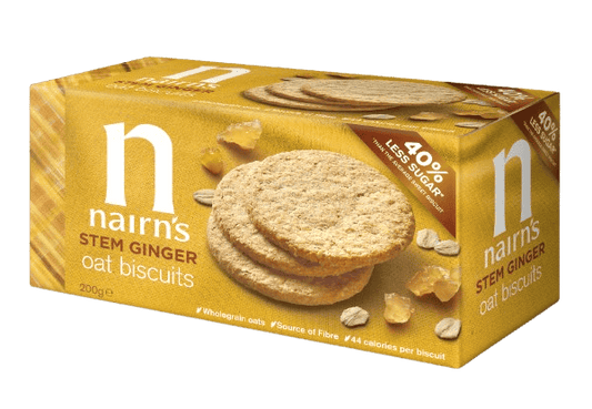 10 x Nairn's Stem Ginger Oat Biscuit - 200g