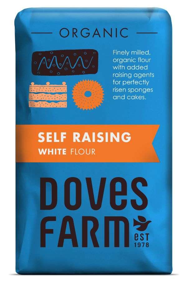 5 x Doves Farm Organic Self Raising White Flour - 1kg