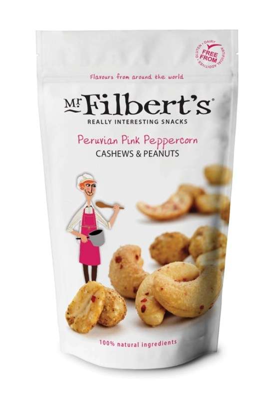Mr Filberts Pink Peppercorn Cashews and Peanuts - 100g