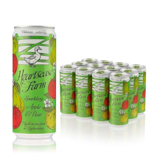12 x Heartsease Farm Sparkling Apple & Pear Water - 330ml