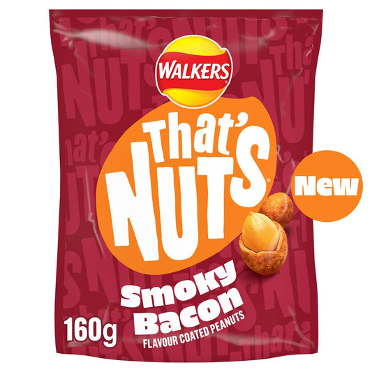 8 x Thats Nuts Walkers Smoky Bacon  - 160GM
