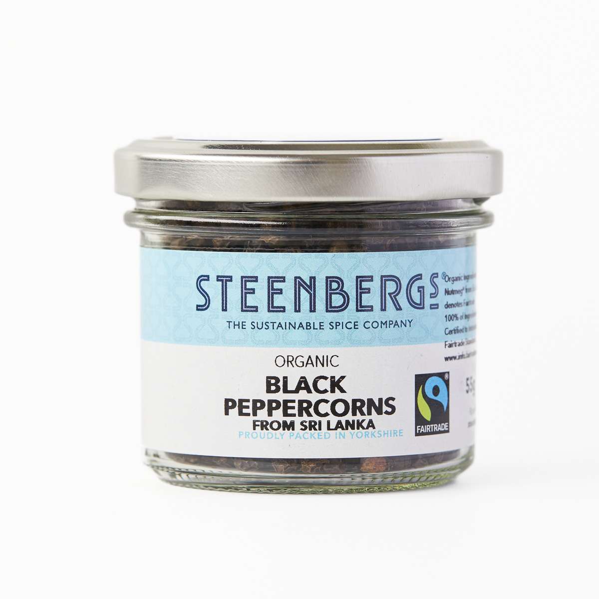 Steenbergs Organic Fairtrade Black Peppercorns - 55g
