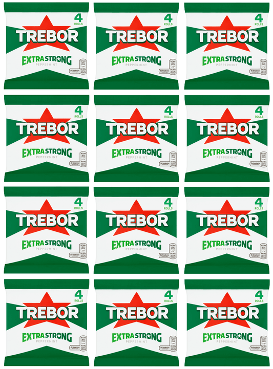 12 x Trebor Extra Strong Mints 4 Pk