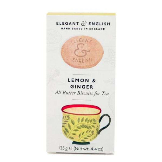 Elegant & English Lemon & Ginger Biscuits - 140g