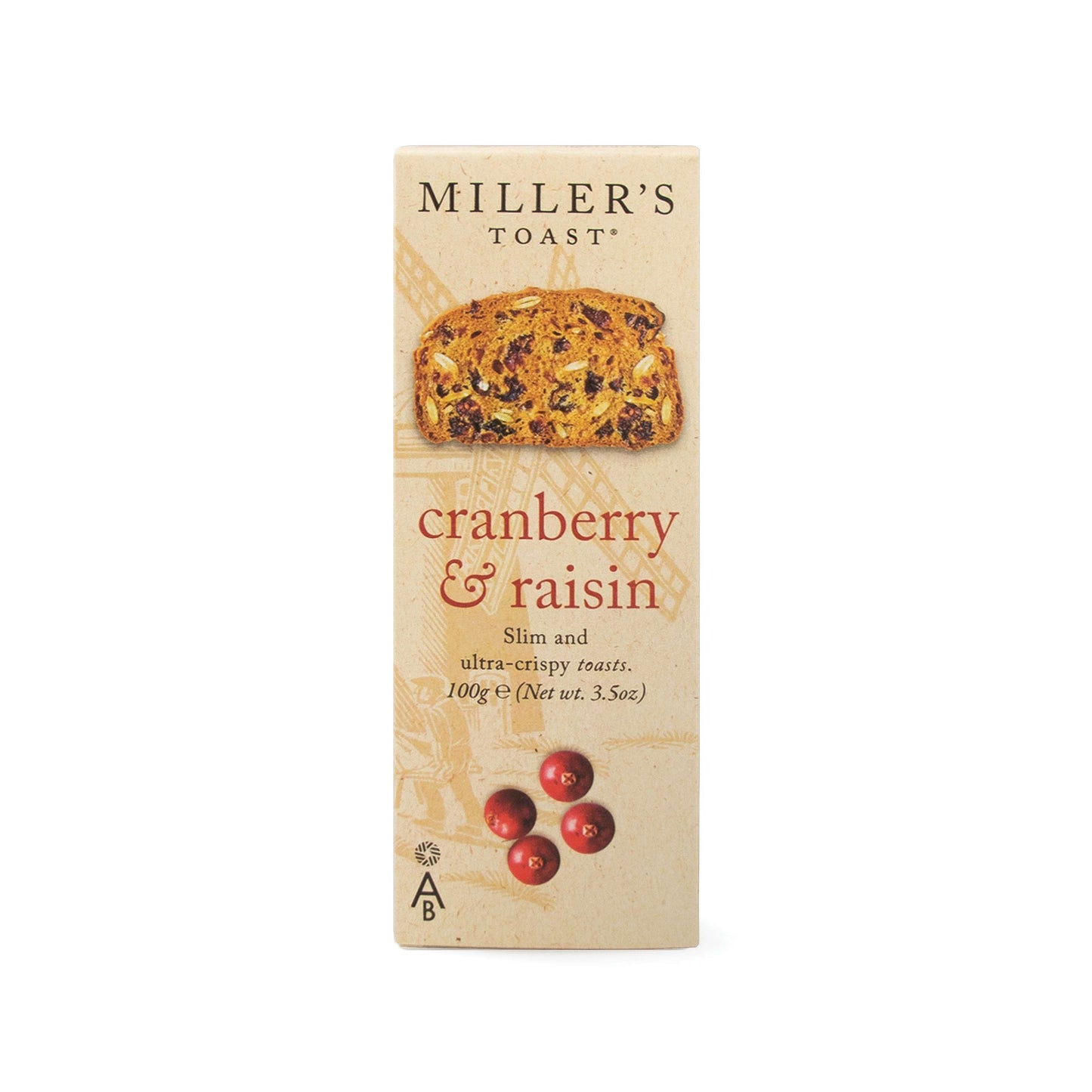 Miller's Toast Cranberry & Raisin - 100g