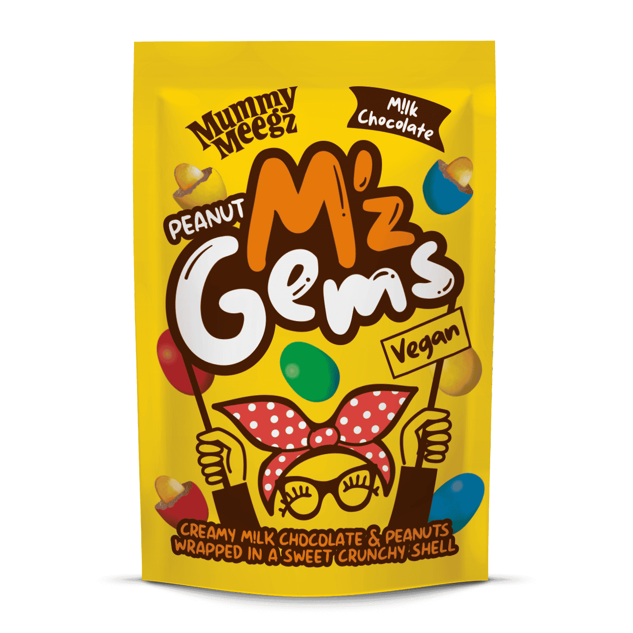 12 x Mummy Meegz M'z Gems Peanut - 80g