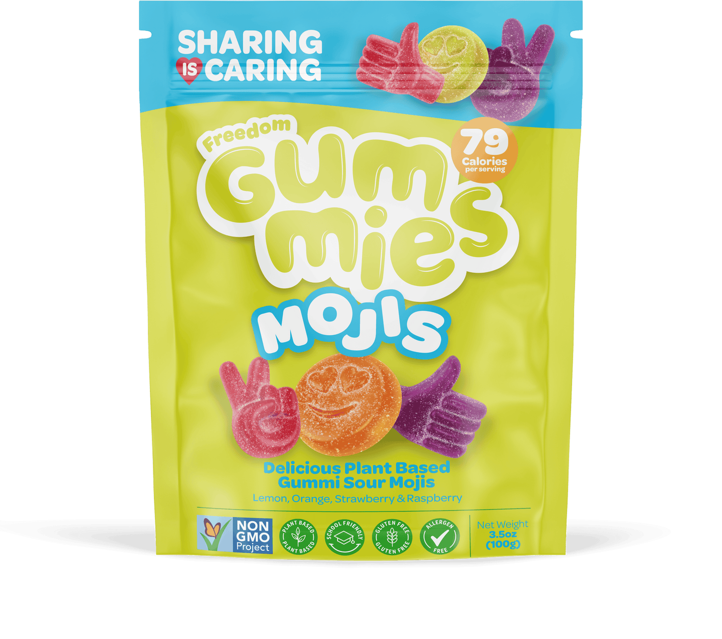 10 x Freedom Gummies Mojis - 100g
