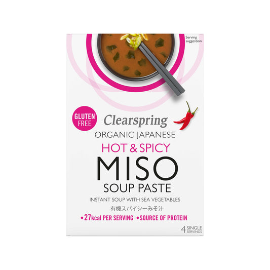 Clearspring Org Jap Hot & Spicy Miso Soup Paste - 4x15g