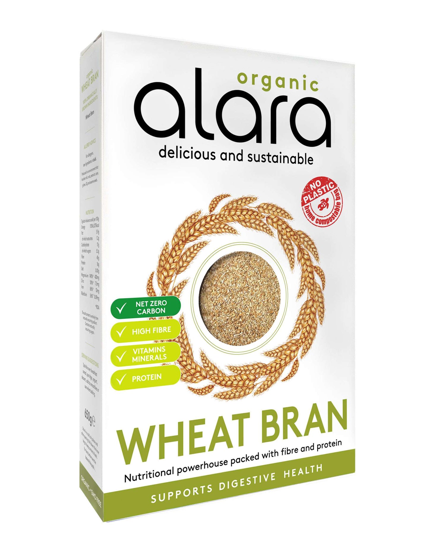 Alara Org Wheat Bran - 650g