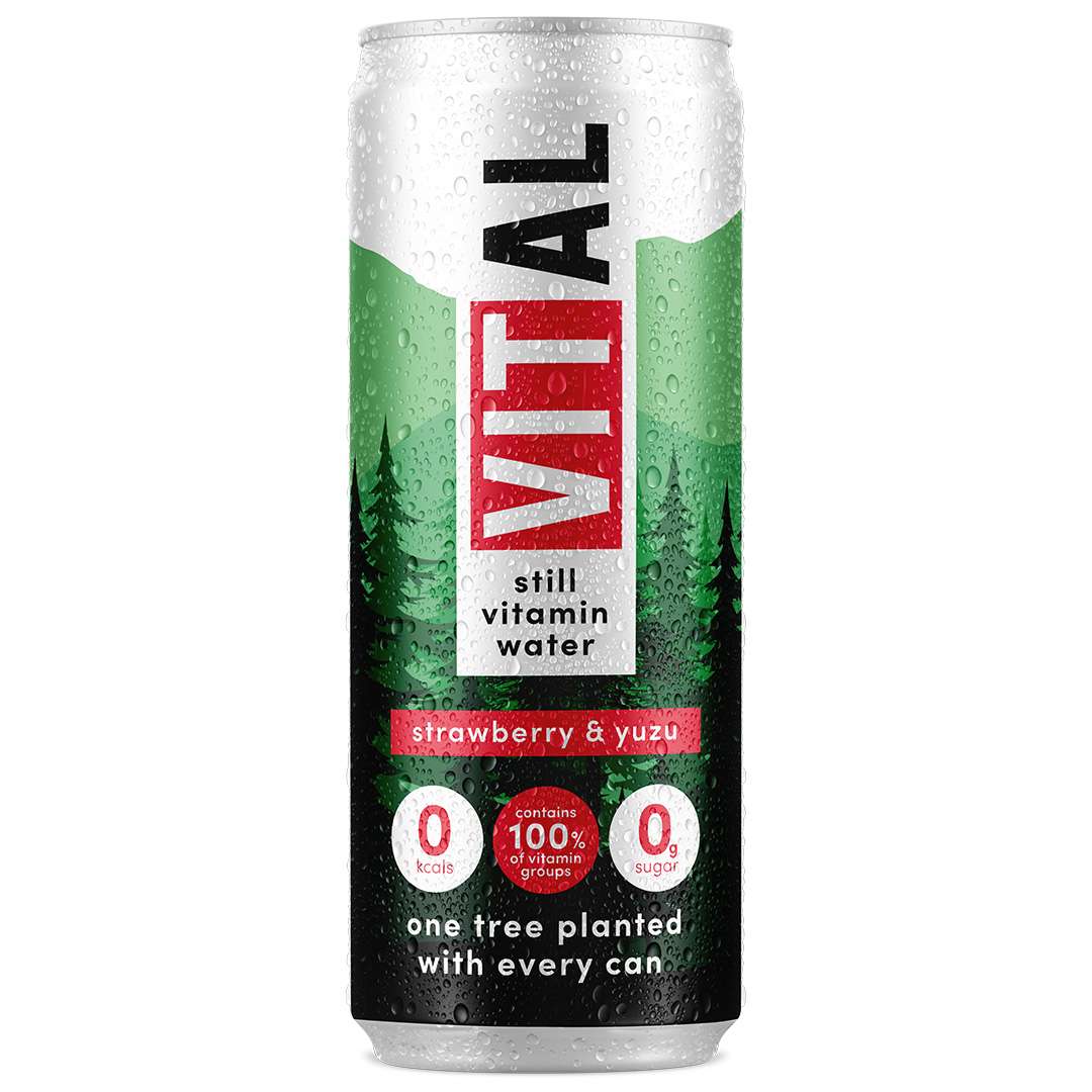 12 x Vital Drinks Strawberry & Yuzu Still Vit Water - 330ml