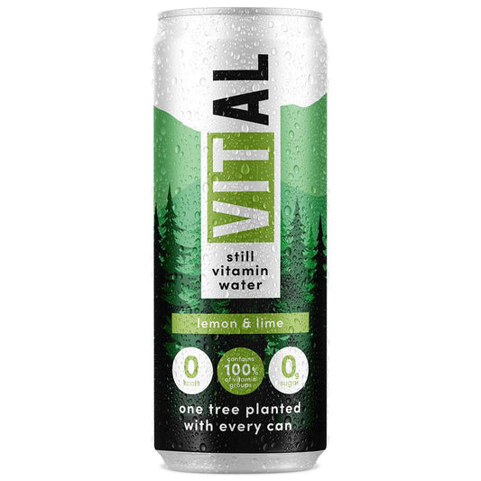 12 x Vital Drinks Lemon & Lime Still Vit Water - 330ml