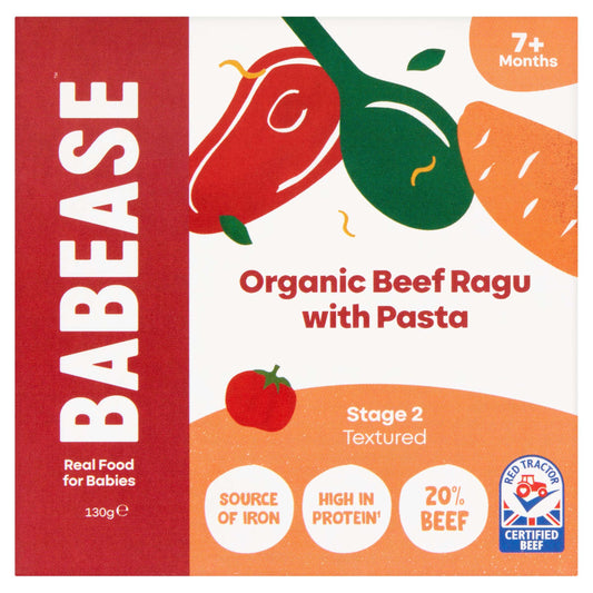 6 x Babease Org Beef Ragu with Pasta Pot - 130g