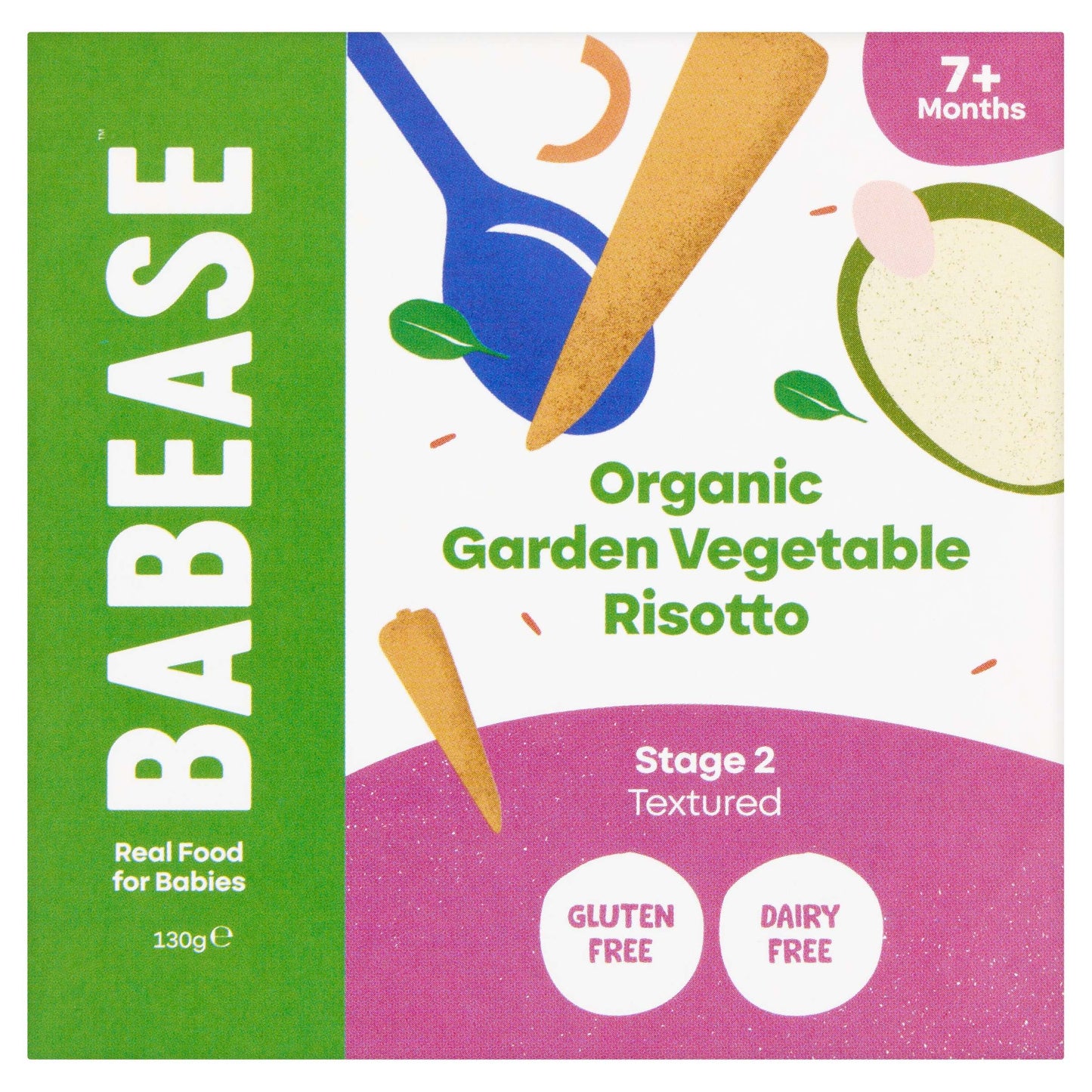 6 x Babease Org Garden Vegetable Risotto Pot - 130g