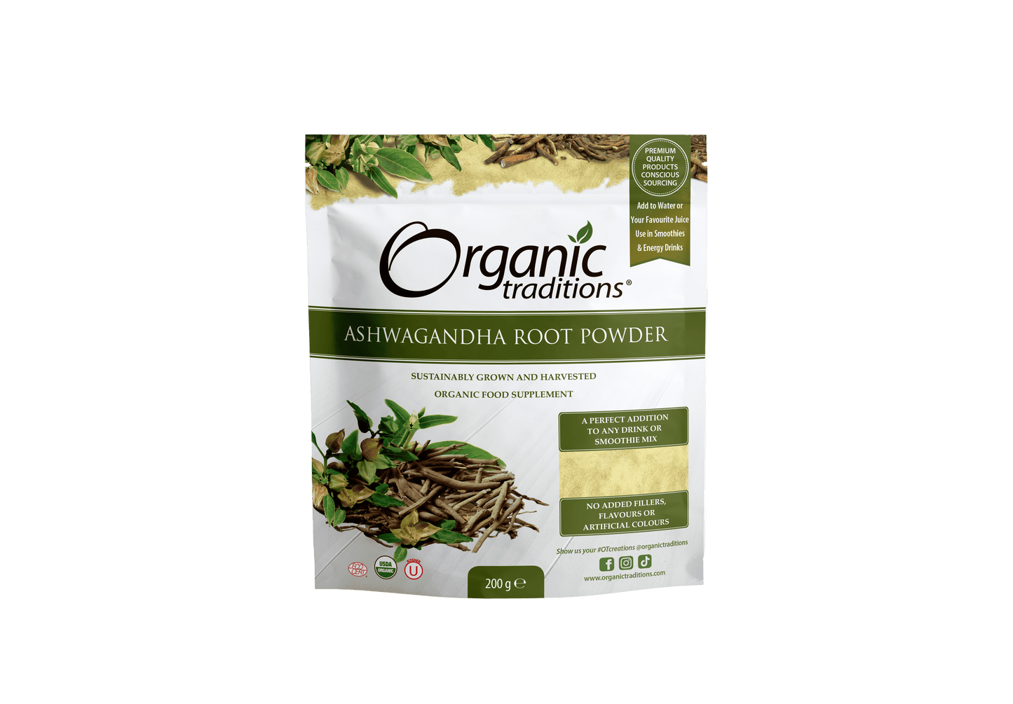 Organic Traditions Org Ashwagandha Powder - 200g