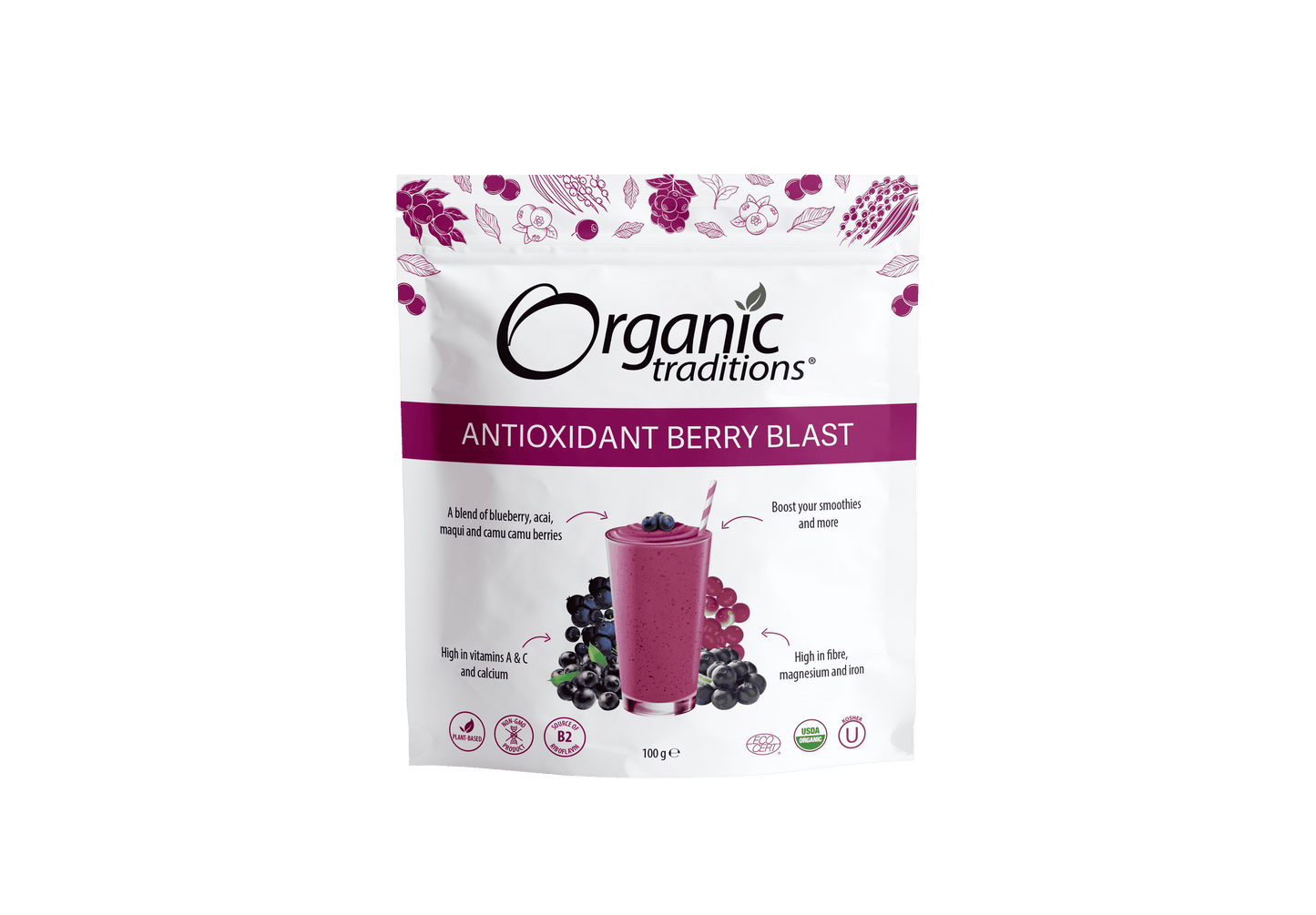Organic Traditions Org Antioxidant Berry Blast - 100g