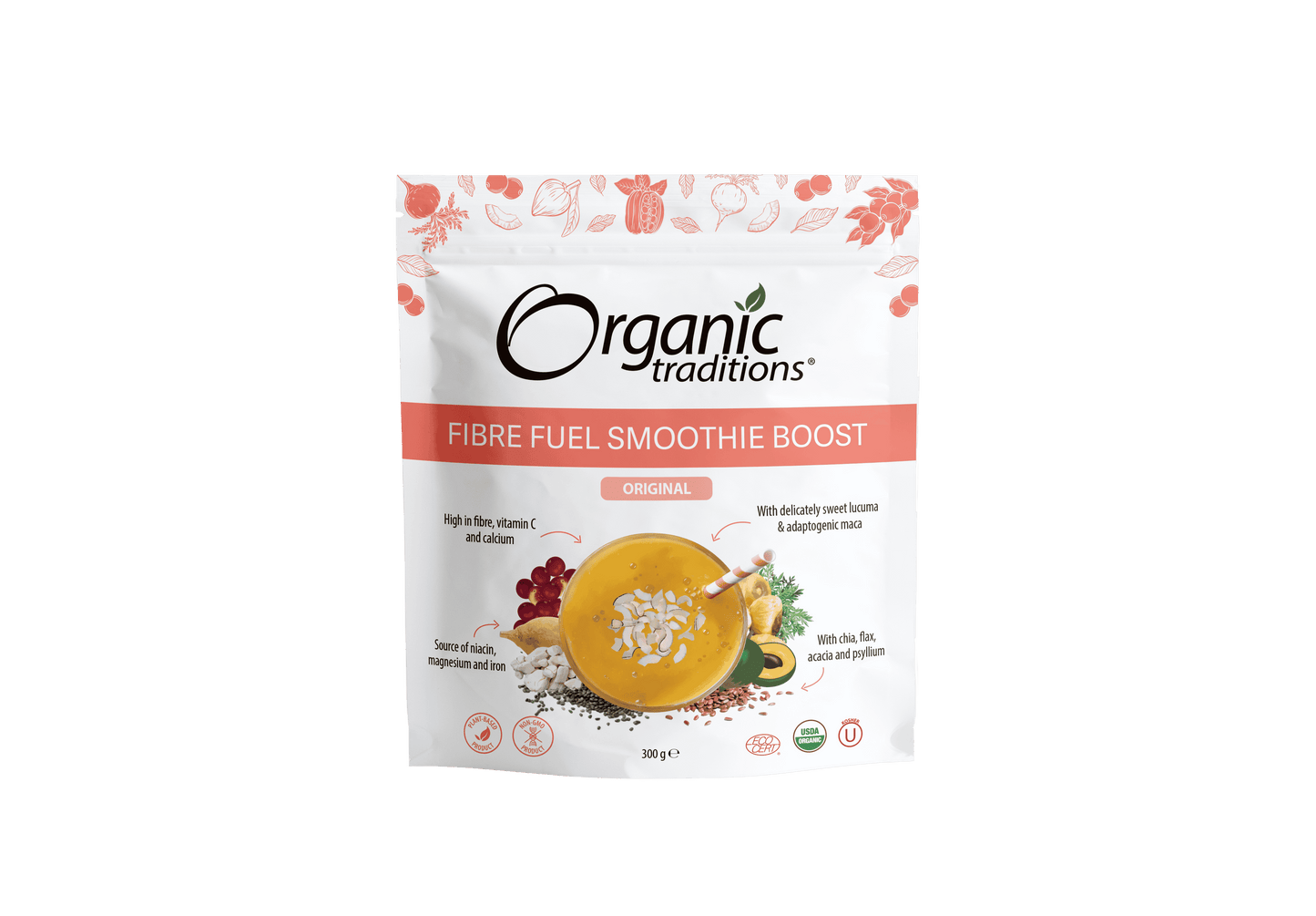 Organic Traditions Org Fibre Fuel Smoothie Boost - 300g