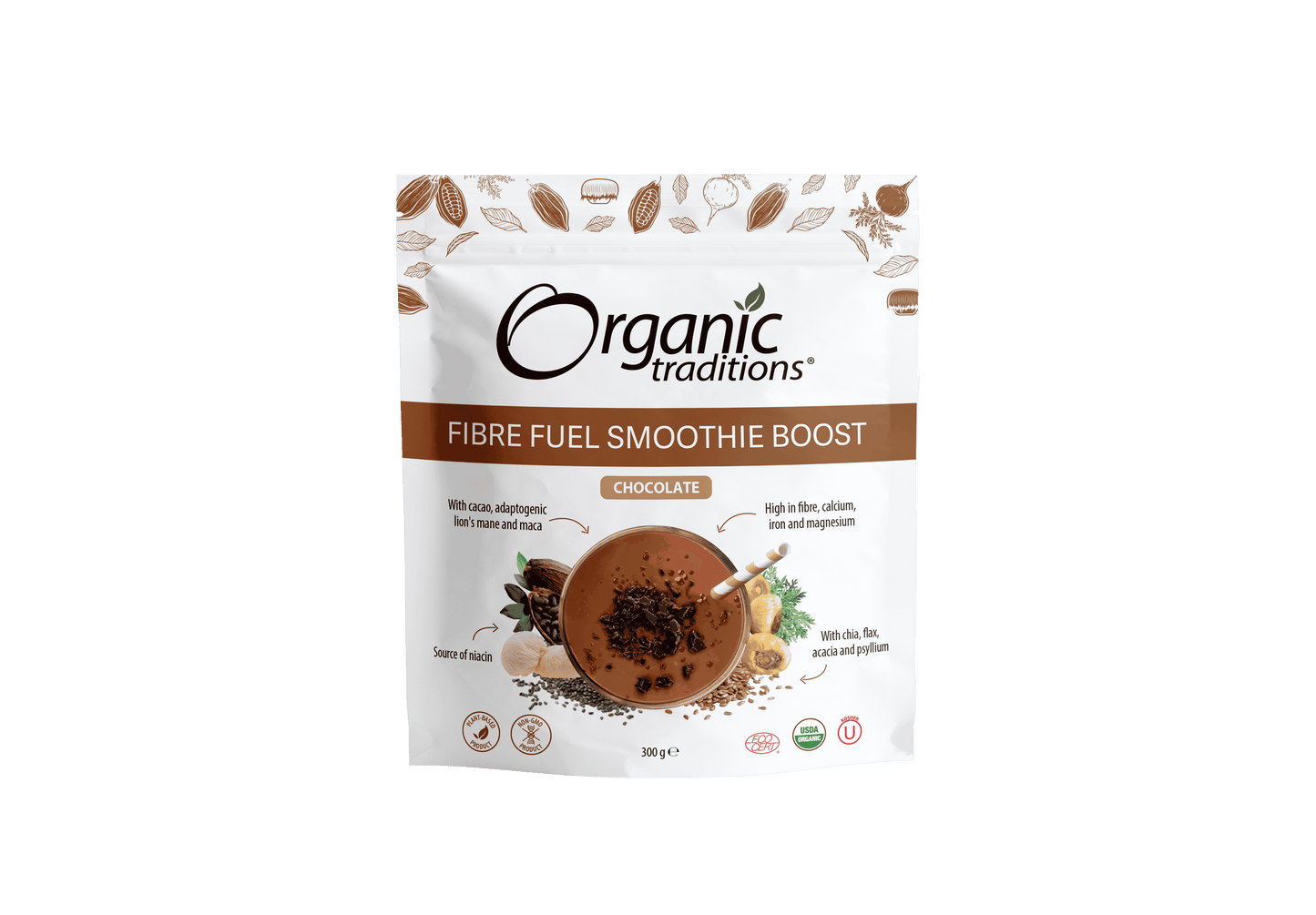 Organic Traditions Org Choc Smoothie Boost - 300g