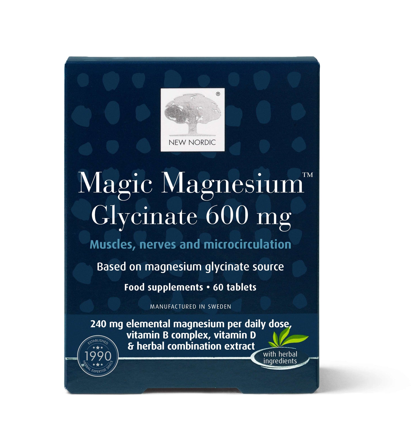 New Nordic Magnesium Glycinate 600mg - 60tabs