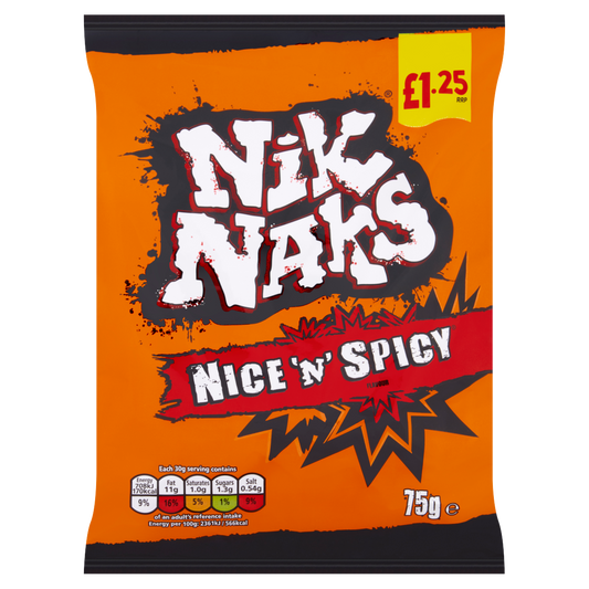 20 x Kp Nik Naks Nice N Spicy - 75GM
