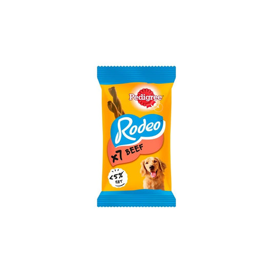 12 x Pedigree Rodeo Adult Dog Treats Beef 7 Sticks 123G