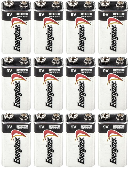 12 x Energizer Max 9V Batteries Alkaline