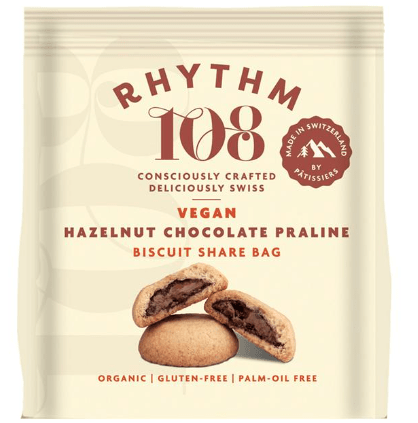 8 x Rhythm 108 Hazelnut Choc Praline Filled Share Bag - 135g