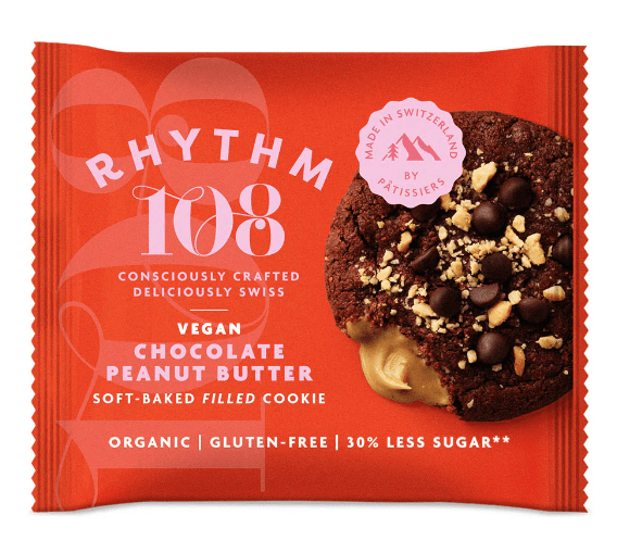 12 x Rhythm 108 Choc Peanut Butter Cookie  - 50g