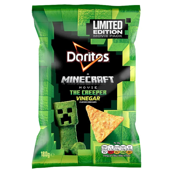 12 x Doritos Zingy Vinegar Tortilla Chips Sharing Bag Crisps 180G