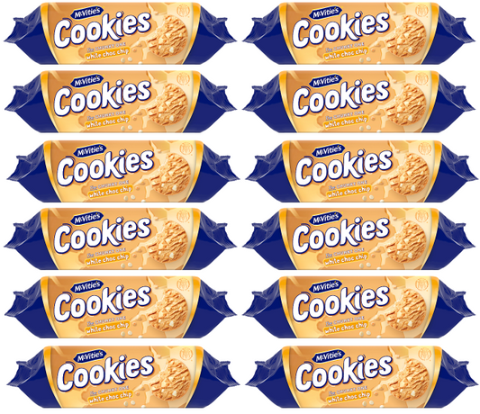 12 x Mcvities White Choc Chip Cookies  - 150GM
