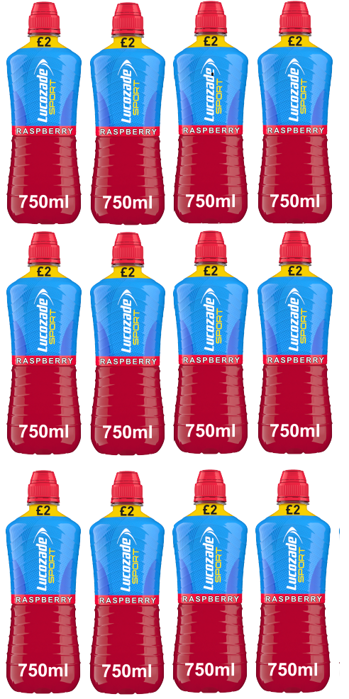 12 x Lucozade Sport Raspberry - 750ML