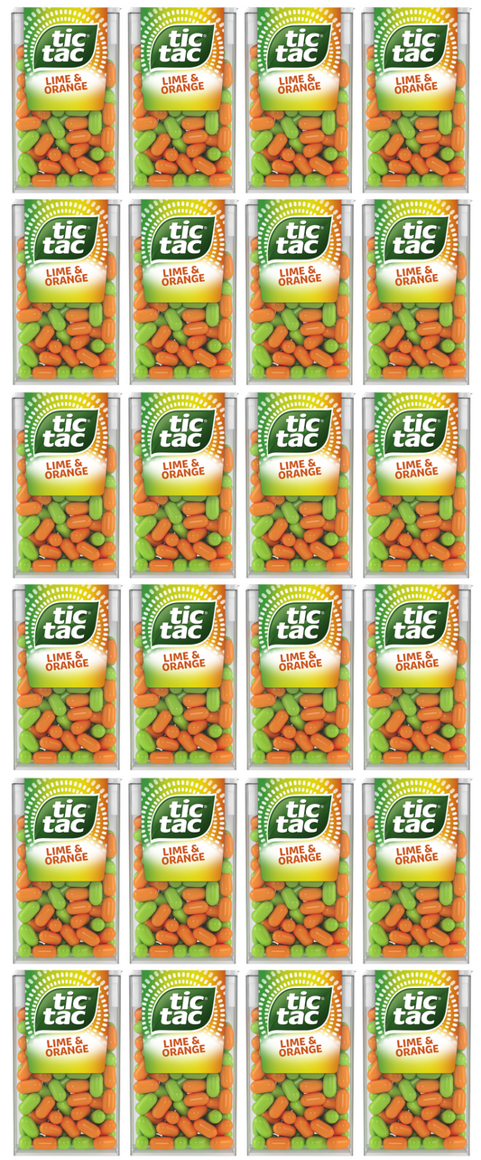 24 X Tic Tac Lime Orange T100