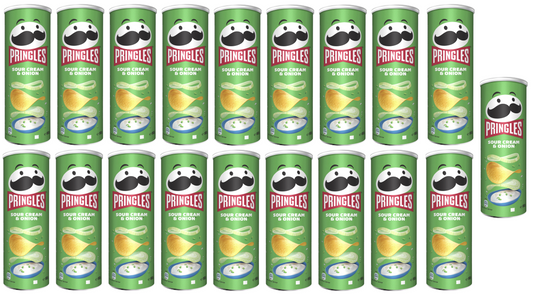 19 X Pringles Sour Cream & Onion 165G