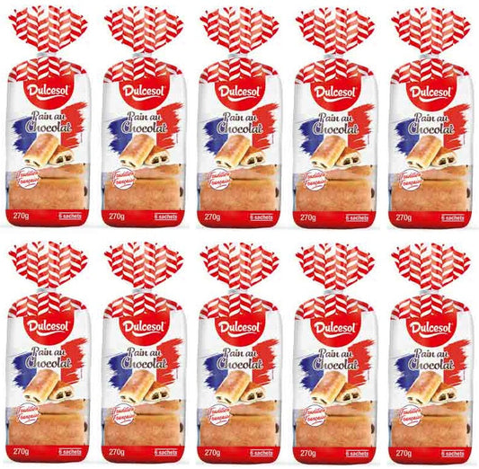 10 x Dulcesol Pain Au Chocolat 6 Pack - 270Gm