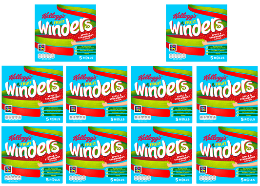 10 x Fruit Winders Strawberry & Apple 5Pk 17GM