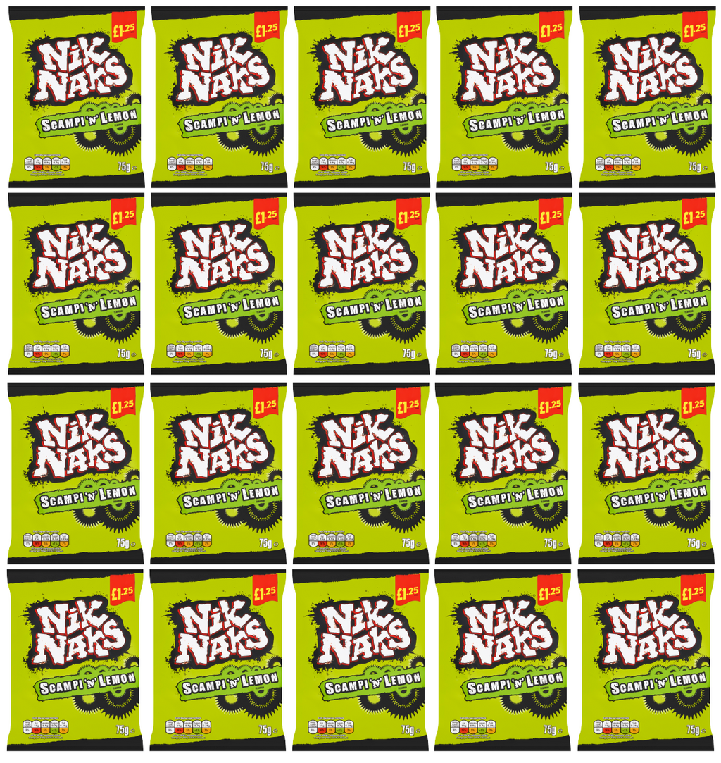 20 x Nik Naks Scampy & Lemon - 75Gm