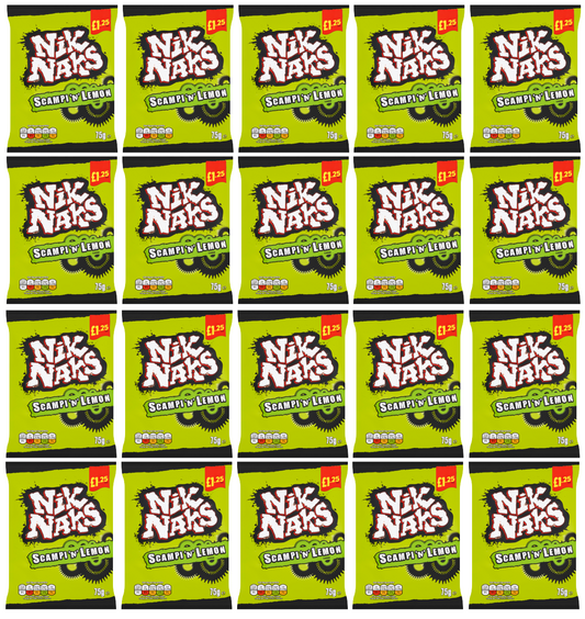 20 x Nik Naks Scampy & Lemon - 75Gm