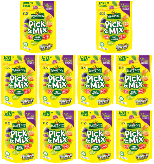 10 x Rowntrees Pick N Mix Pouch Vegan - 120Gm
