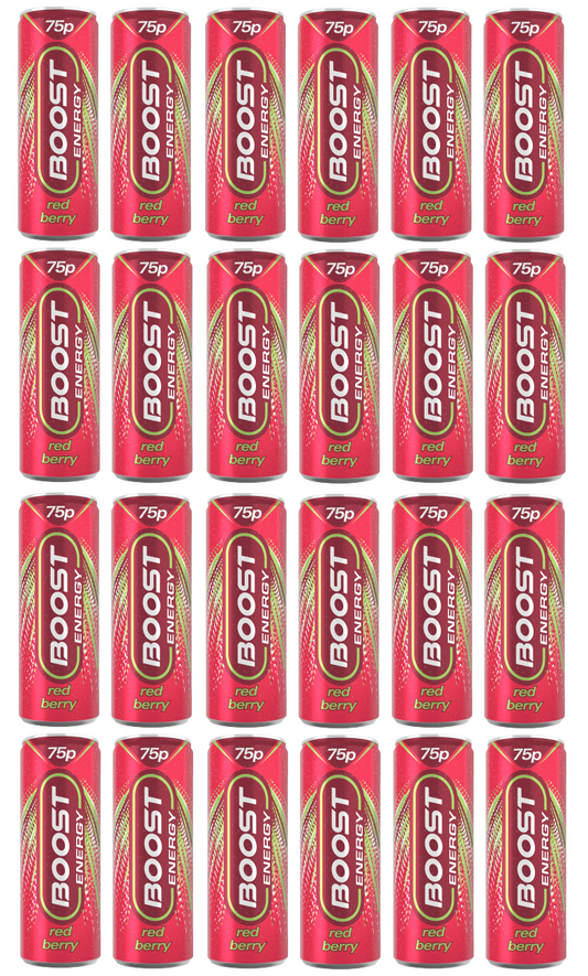 24 x Boost Energy Red Berry Can  - 250Ml