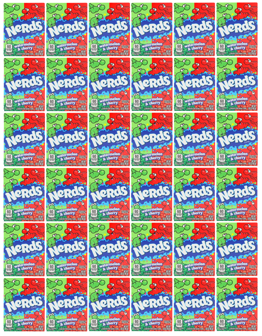36 x Nerd Watermelon And Cherry Impulse Pack - 46.7G