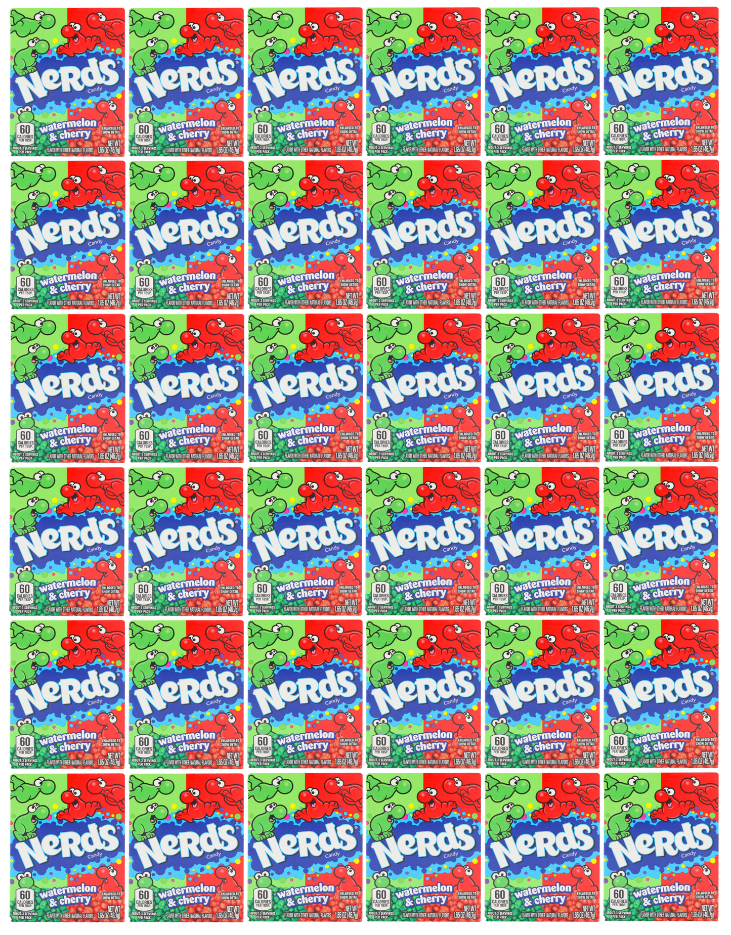 36 x Nerd Watermelon And Cherry Impulse Pack - 46.7G