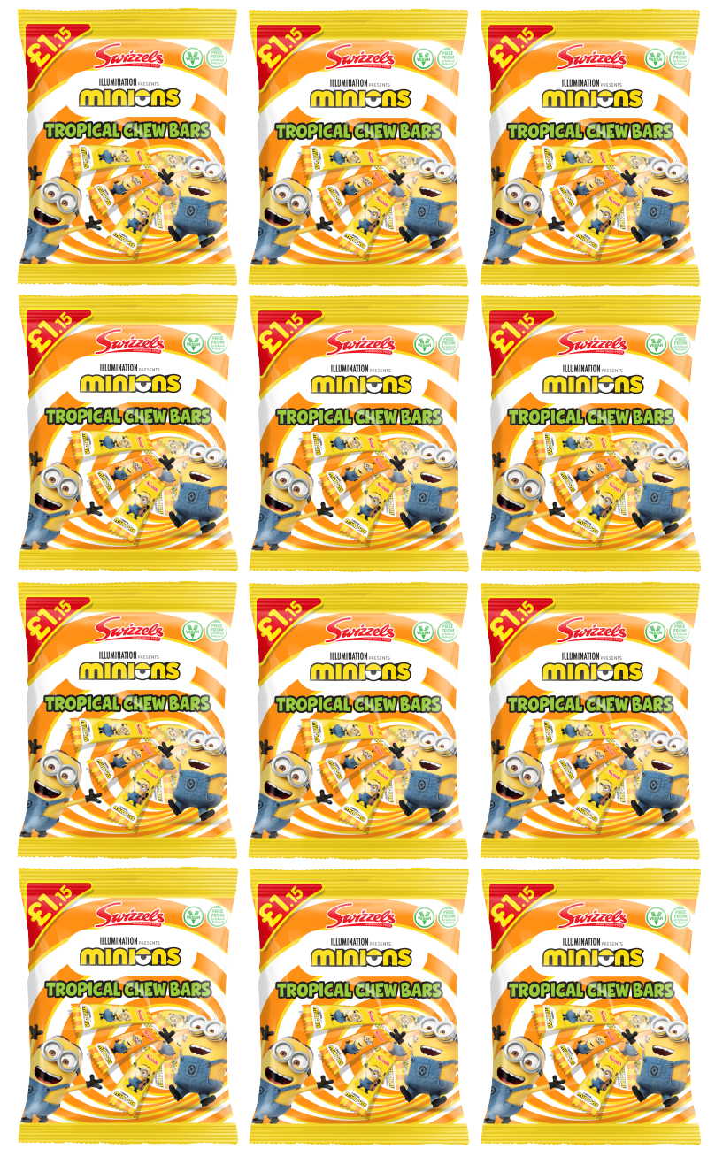 12 x Minions Mini Chew Bar Bag - 120G