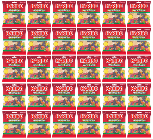 30 x Haribo Wine Gums - 140GM