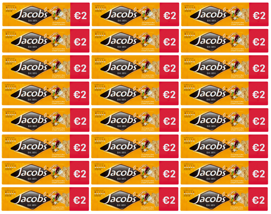 24 x Jacobs Cream Cracker 2 Euro - 300GM